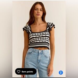Z SUPPLY CROCHET CROPPED SHIRT